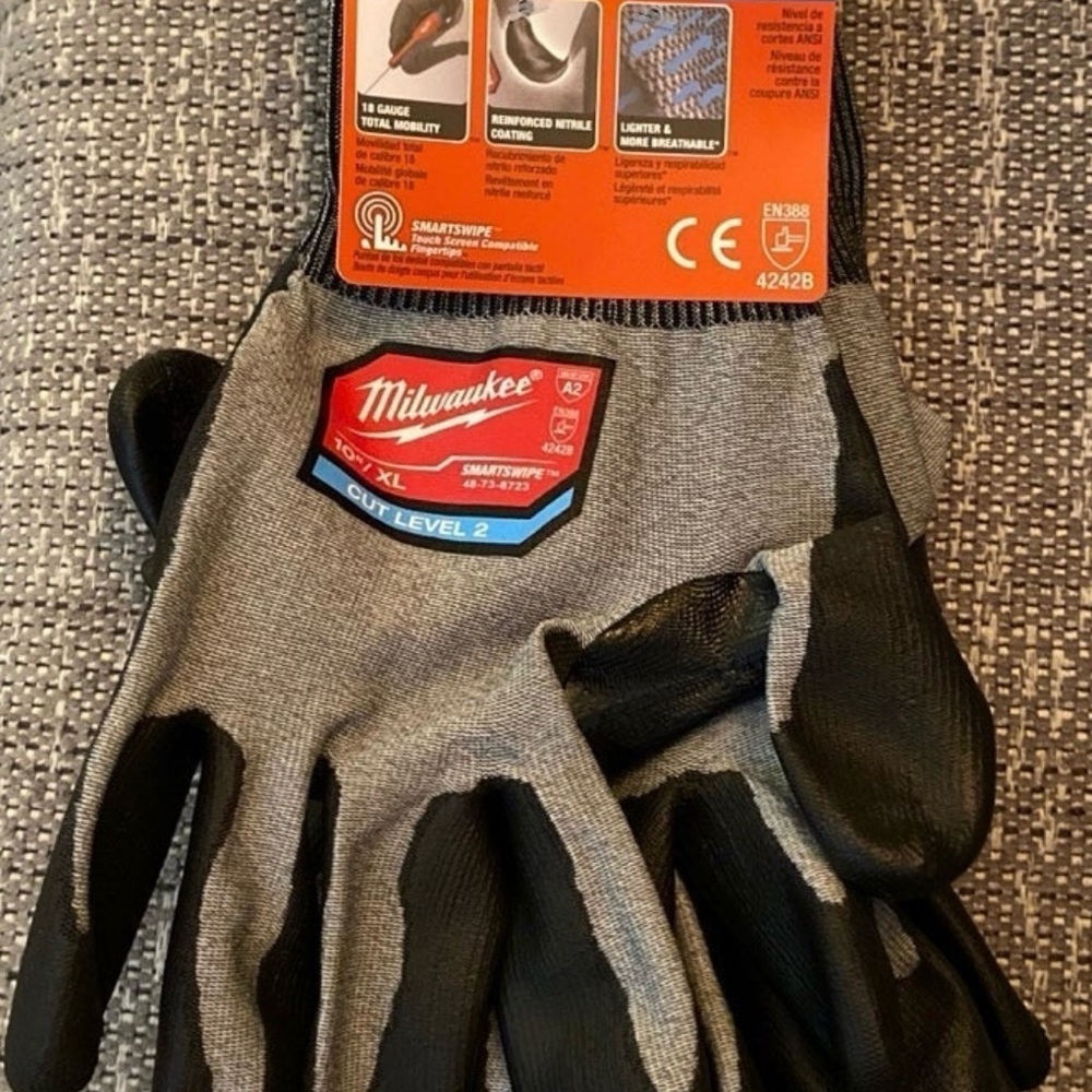 Milwaukee High Dexterity Gloves 2 Pair